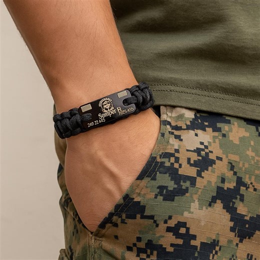 USMC Marine Corps Paracord Eagle Globe Anchor Military Veterans Bracelet - Etsy