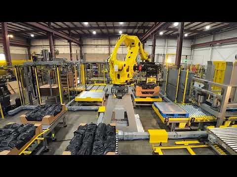 Robotic Tray Forming, Packing, Palletizing, Wrapping, and Dual Load Stacking