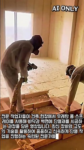 건축 현장 우레탄 스프레이 단열재 시공 방법과 절차 가이드 #worker #process #building #engineering #tutorial