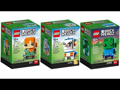 All LEGO Minecraft Brickheadz 2023 Compilation/Collection Speed Build
