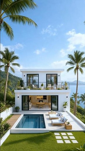 Modern Tropical Oceanview Home Build #home #dreamhome #modernhome #inspiration #shorts