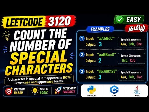 3120. Count the Number of Special Characters⚡ Easy Logic