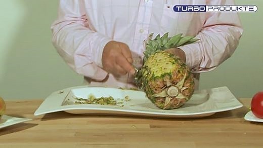 TURBO PRODUKTE Sparschäler-Universalschäler Edelstahl für Obst & Gemüse - Vor-und Rückwärts mit Pendelklinge für Links- & Rechtshänder - 3in1 Funktion (Edelstahl, 1 Stück)