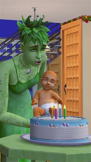 A small, cozy birthday for little Carina with only mom and dad there to celebrate 💛 #sims2 #creatorsearchinsights #sims2chronicles