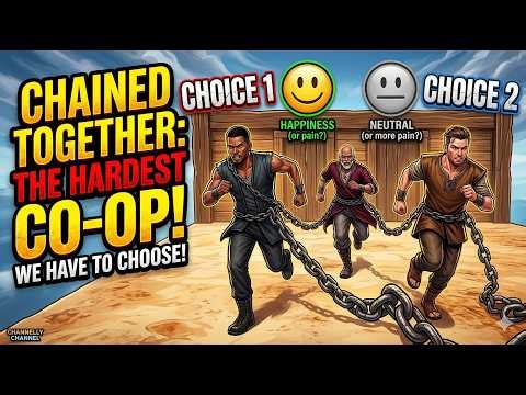 Can 3 Idiots choose The CORRECT way | Chained Together | Split Screen Multiplayer Parsec#multiplayer