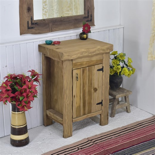 Rustic Console, Recycled Solid Wood Console Table, Custom Handmade Wooden Entrance Table, Narrow Console Table Farmhouse Medieval Style Wood - Etsy