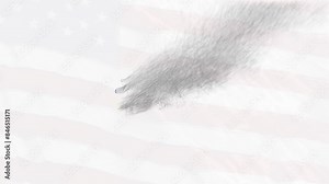 Creative Happy Independence Day USA, USA Independence Day, Celebrate Fourth of July Text Animation 2024, Happy Independence Day Text Animation Sand Effects On American Flag Background