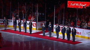 Prior to puck drop, we held our annual Remembrance Day ceremony ❤️ | Calgary Flames