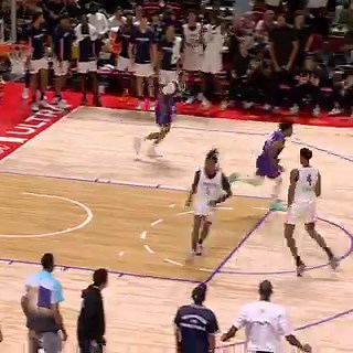 AJ DYBANTSA ROCKS THE RIM 🤯He's got a game-high 27 and counting in his NBA Summer League debut on ESPN!