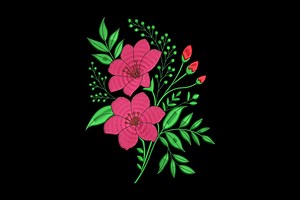 Beautiful Flower Embroidery Design, Flower Machine Embroidery, 4 Sizes, Instant Download - Etsy