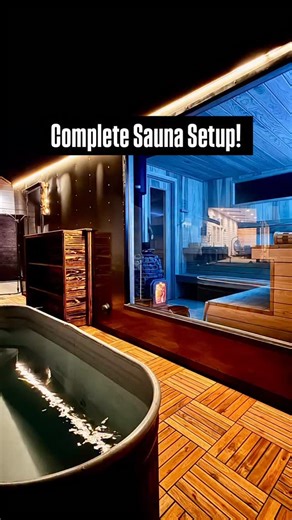 Boundless Saunas on Instagram: "The complete sauna setup! Sauna without a cold plunge is like eating pasta without the sauce… bland. #mobilesauna #sauna #health #healthylifestyle #healthyliving"