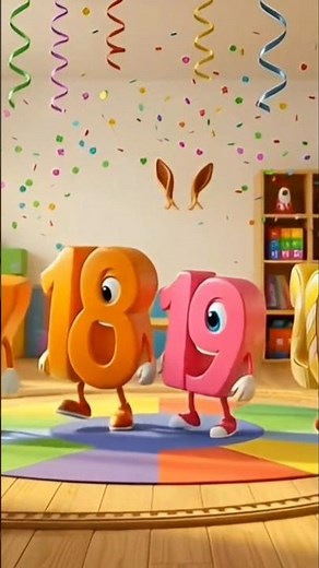 Dancing Numbers 17–20 🔢 | Fun Counting Song for Kids #shorts
