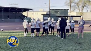 Little football players getting some big inspiration