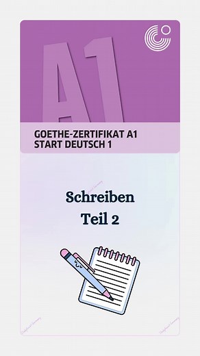 German Writing Skills for Beginners: Goethe A1 Part 2