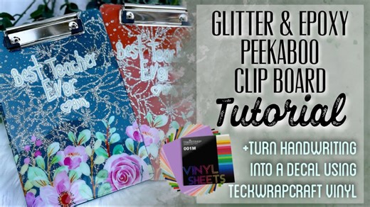 DIY Peekaboo Clipboard: From Handwriting To Glitter Decal