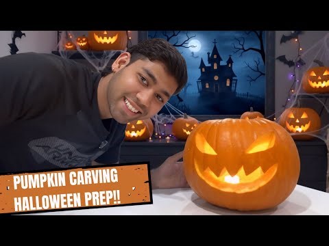 🎃Tried Carving the Scariest Pumpkin | #HalloweenInCanada