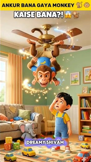 ANKUR BANA SAITAN BANDER! 🐒😂 Jadui Remote Ka Magic #shorts #animation