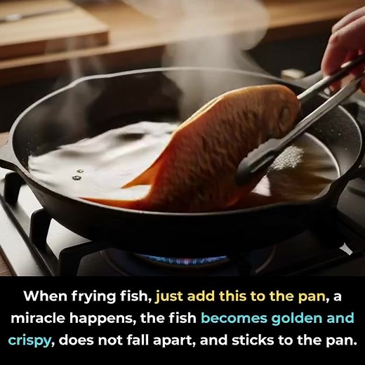 When frying fish, just add this to the pan, a miracle happens, the fish becomes golden and crispy, does not fall apart, and sticks to the pan. | Feedy DIY