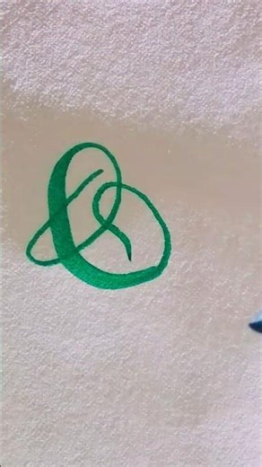 Latter O stylish handwriting cut marker use