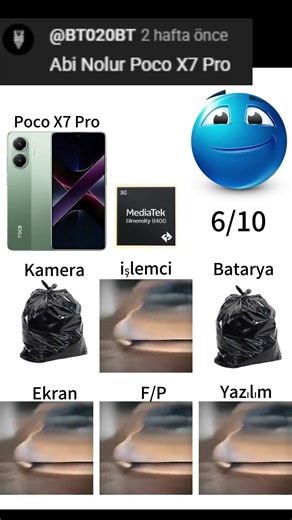 Xiaomi Poco X7 Pro #puanlama #shorts