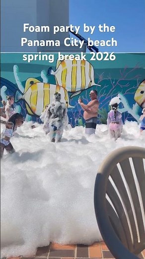 Foam party at Panama City beach spring break 2026
