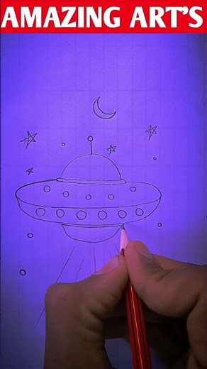 How to draw a spaceship 🛸 | easy drawing #drawing #amazingart #art #youtubeshorts #easydrawing