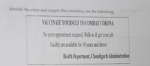 Identify the error and supply the correction, for the following... | Filo