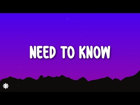 Doja Cat - Need To Know (Lyrics)