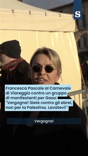 La Stampa on Instagram: "Scontro acceso al Carnevale di Viareggio. Sotto il palco del terzo corso mascherato, dove era attesa per il Premio Funari, Francesca Pascale ha avuto un duro confronto con un gruppo di manifestanti pro Palestina presenti con bandiere e kefiah. "Lavatevi", "Vergogna", "Andate a Gaza, vi taglierebbero la testa", alcune delle frasi rivolte al gruppo, accusato di essere "contro Israele" e di alimentare antisemitismo. Le persone presenti hanno replicato rivendicando il propri