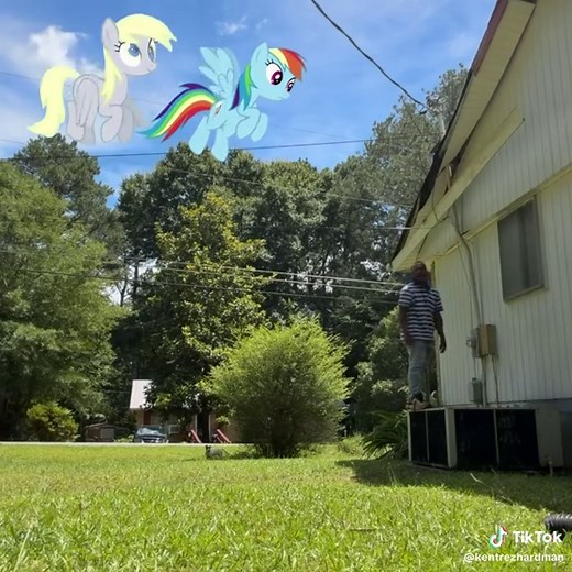 Rainbow Dash backflips with Derpy — my little pony clip