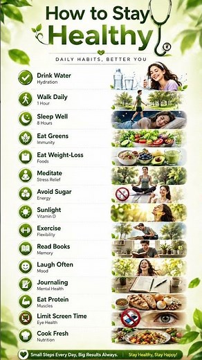 🌿 HOW TO STAY HEALTHY – SIMPLE DAILY HABITS FOR A BETTER LIFE 🌿
