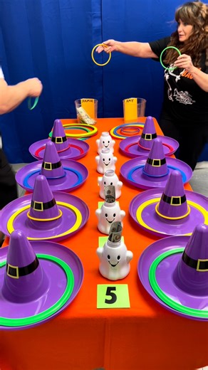 3.3K views · 33 reactions | Halloween witch hat ring toss where husband and wife compete for cash prizes | Doug and Friends | Facebook