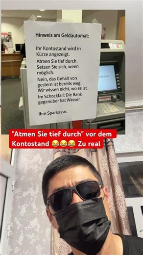 Der ehrlichste Hinweis am Geldautomaten 😂