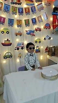"Car theme birthday party decoration ideas at home."🛴🛵🚌🚂✈️🚘