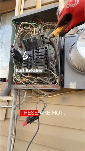 ⚡ Replacing a bad 100A breaker while the service is LIVE. #electrician