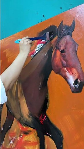 MUST SEE! Hand-Painted Horse Art Unveiled—Perfect for Living Room Decor