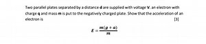 Two parallel plates separated by a distance d are supplied with... | Filo