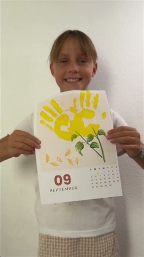 September Handprint Tree Calendar | Fall Leaves Printable Craft for Kids