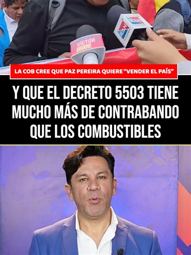 La COB Denuncia el Decreto Supremo 5503
