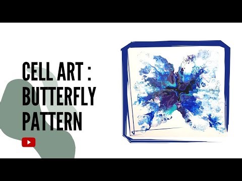 Cell Art Butterfly Pattern | Stunning Acrylic Pour Painting Tutorial