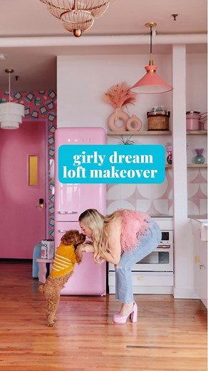 dream loft studios on Instagram: "Couldn’t resist this sound  to share the epic girly loft transformation that launched this account. Thanks so much to everyone who’s been a part of this journey with me 殺 I love hearing that I’ve inspired you to embrace color or try wallpaper for the first time 凉 #maximalism"