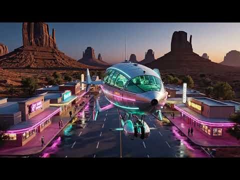 Future City 2090 - Retro ’50s: Beautiful Sunset | Sci-fi AI Short Film (4K)