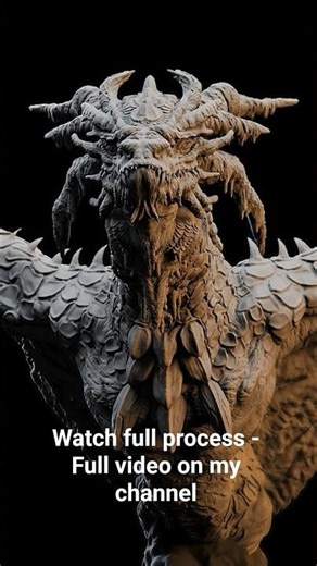 Zbrush Dragon Sculpture from Start to Finish #zbrush #3dsculpting #process #conceptart #digitalart