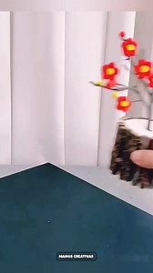 Creativa decoracion para realizar con botella plástica pequeñas ramas y pasta moldeable 💡😃 | Manos Creativas