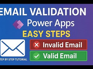 Power Apps Email Validation | Show Error Message & Disable Button | Easy Steps for Beginners