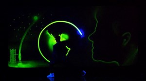 Artist Alex Dowis paints the moon landing with light in the America's Got Talent 14 Judge Cuts | World Best Talent