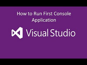 How to run first Console Application of C# in Visual Studio