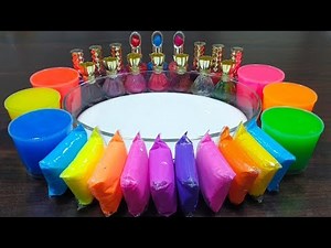 Mixing makeup with clay into glossy slime ! Relaxing slime videos ! Alex slime !!!