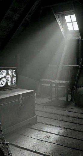 The Old TV in the Attic – CCTV Night-Vision Horror 📺 #horror #scary