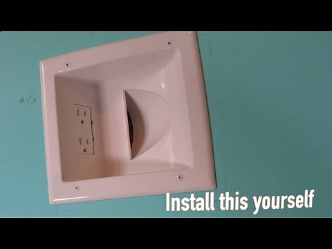 Electrical outlet install -- recessed DIY- for wall mounted television